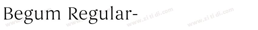 Begum Regular字体转换